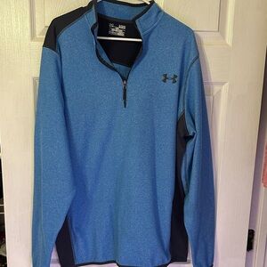 Under Armour Blue and Black Quarter-Zip Performance Jacket